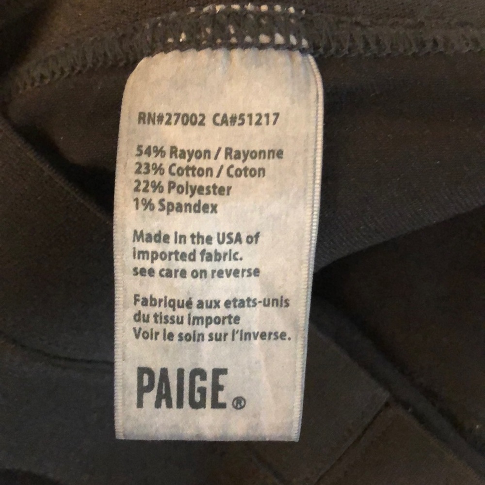 Paige Black Pants size S - Picture 3 of 3